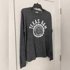 Texas A & M Women’s Long sleeve T-shirt Size L. Gray & white Excellent condition